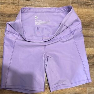 All in Motion Purple Bike Shorts with Stretchy Fabric